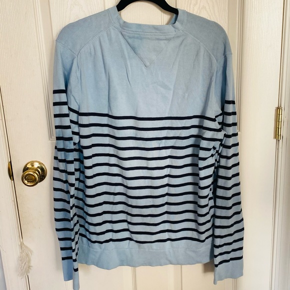 Tommy Hilfiger Light Blue and Navy Striped Sweater - Picture 4 of 8